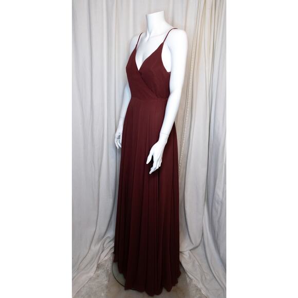JENNY YOO James Wrap Gown in Hibiscus NWT US 6 - Picture 4 of 13